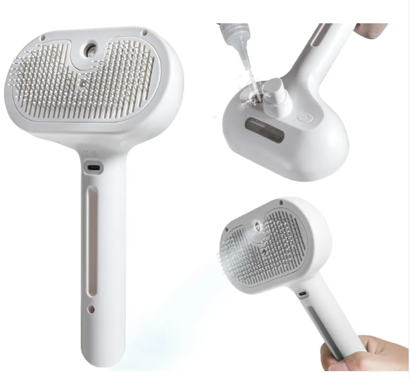 Spray-Fill Deshedding Brush for Dogs
