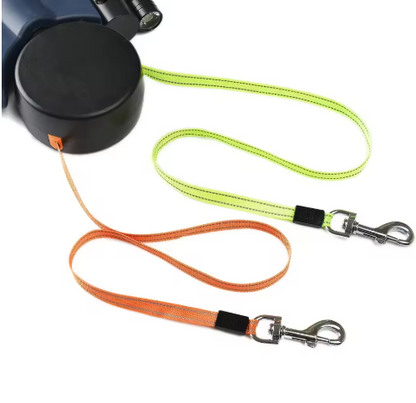 Retractable Double Dog Leash — Walk 2 Dogs Hands-Free
