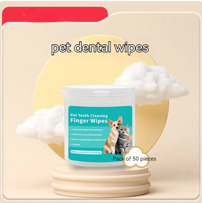 Dog Cleaning Gloves & Wipes Set