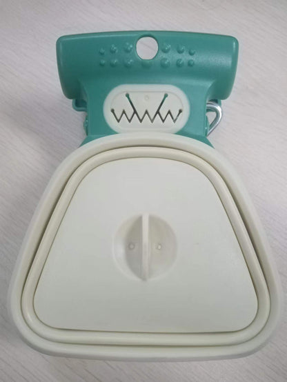 Foldable Poop Bag Dispenser with Built-In Scoop