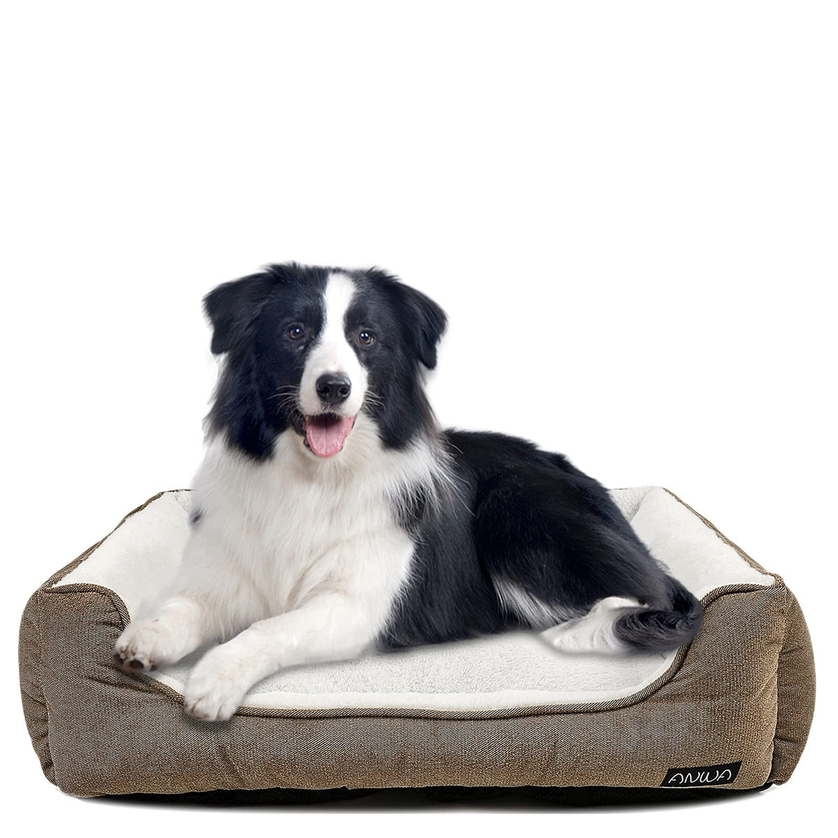 Machine-Washable Bolster Dog Bed